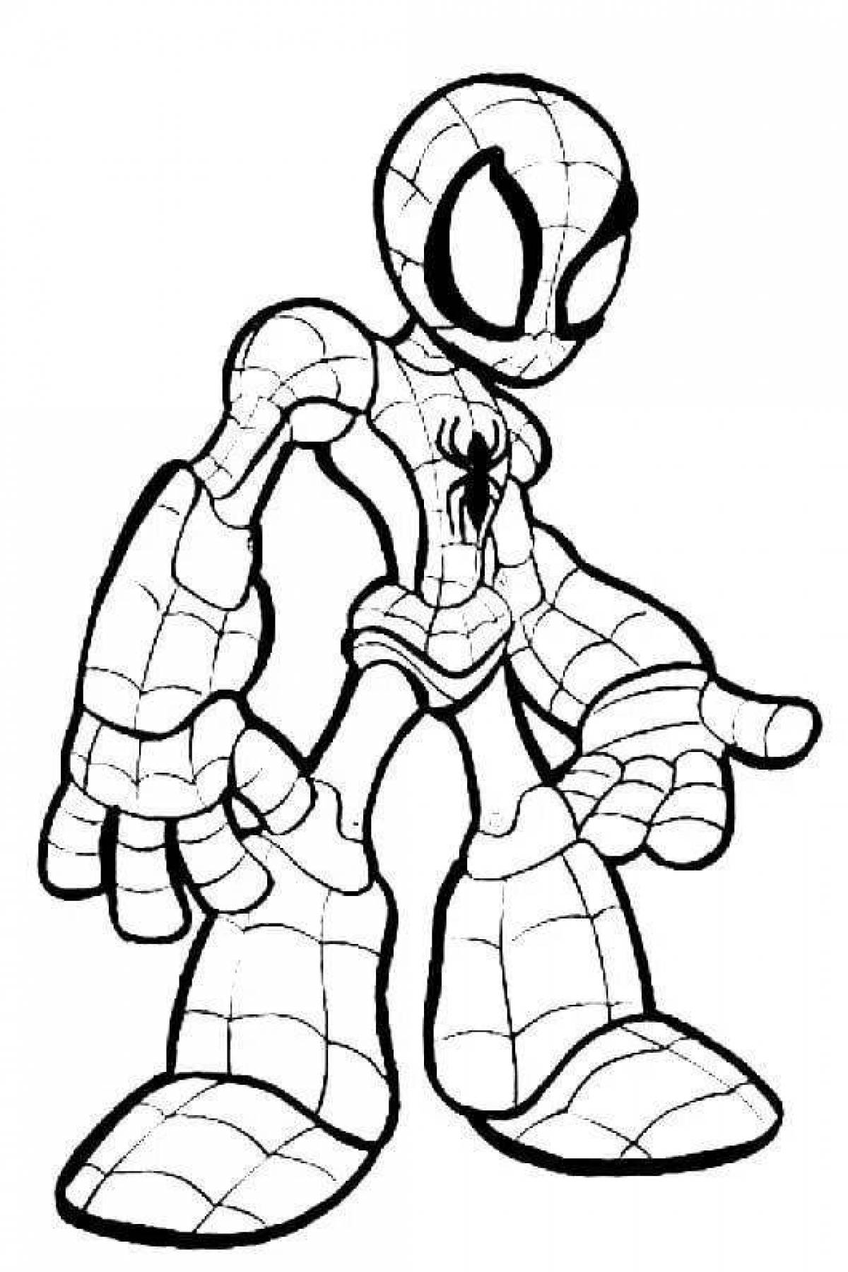 Attractive sonic spider man coloring book