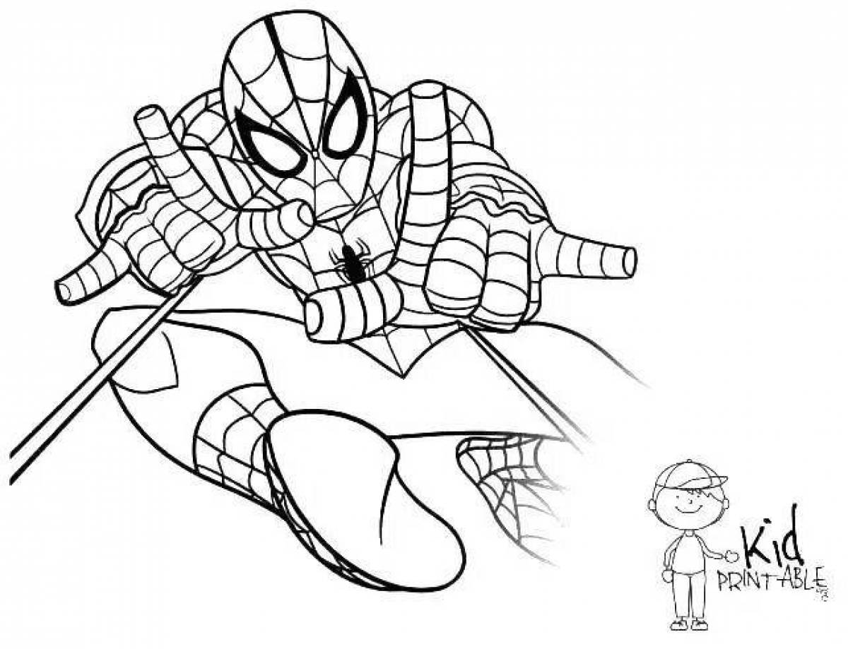 Очаровательная раскраска sonic spider man