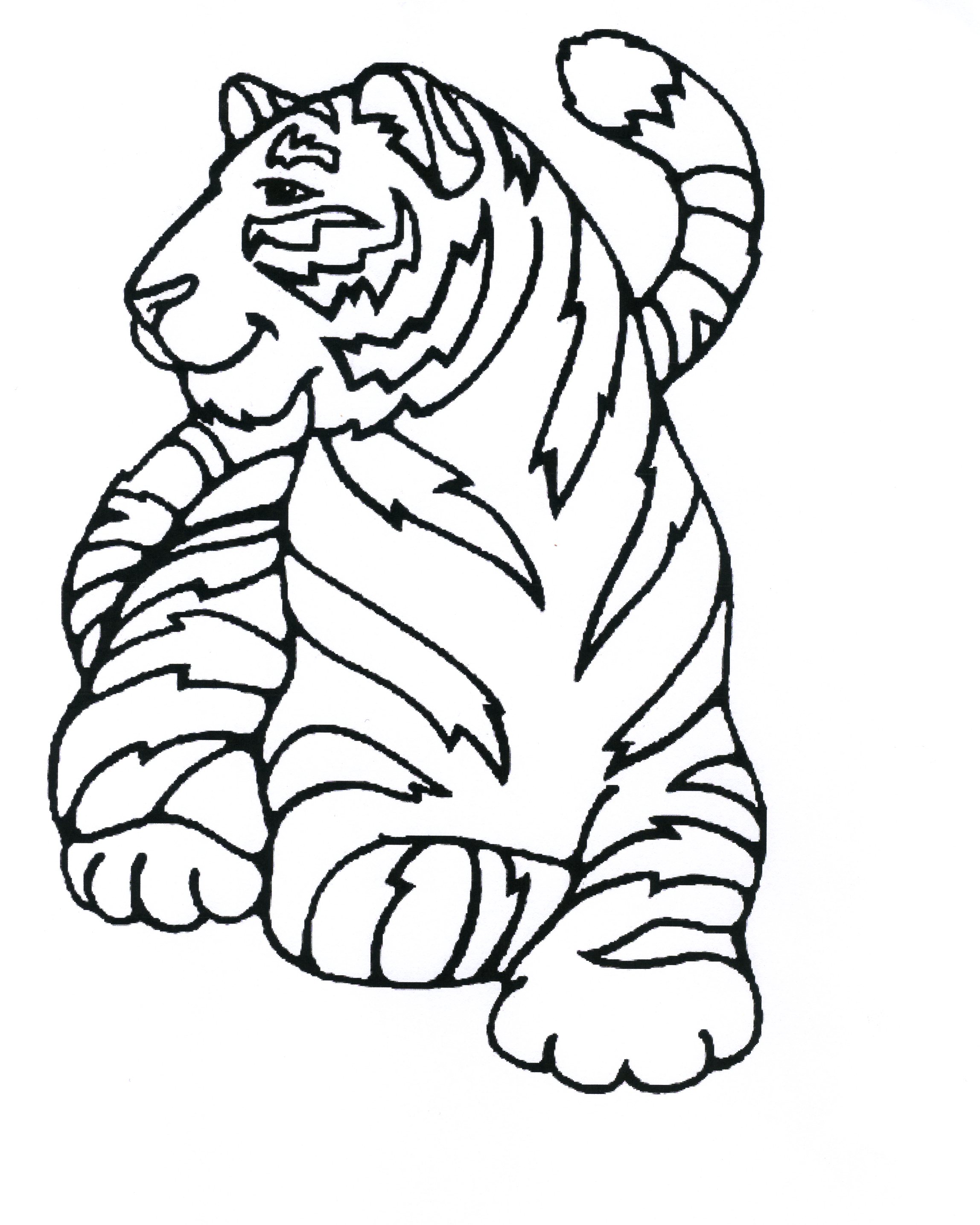Amazing tiger coloring page