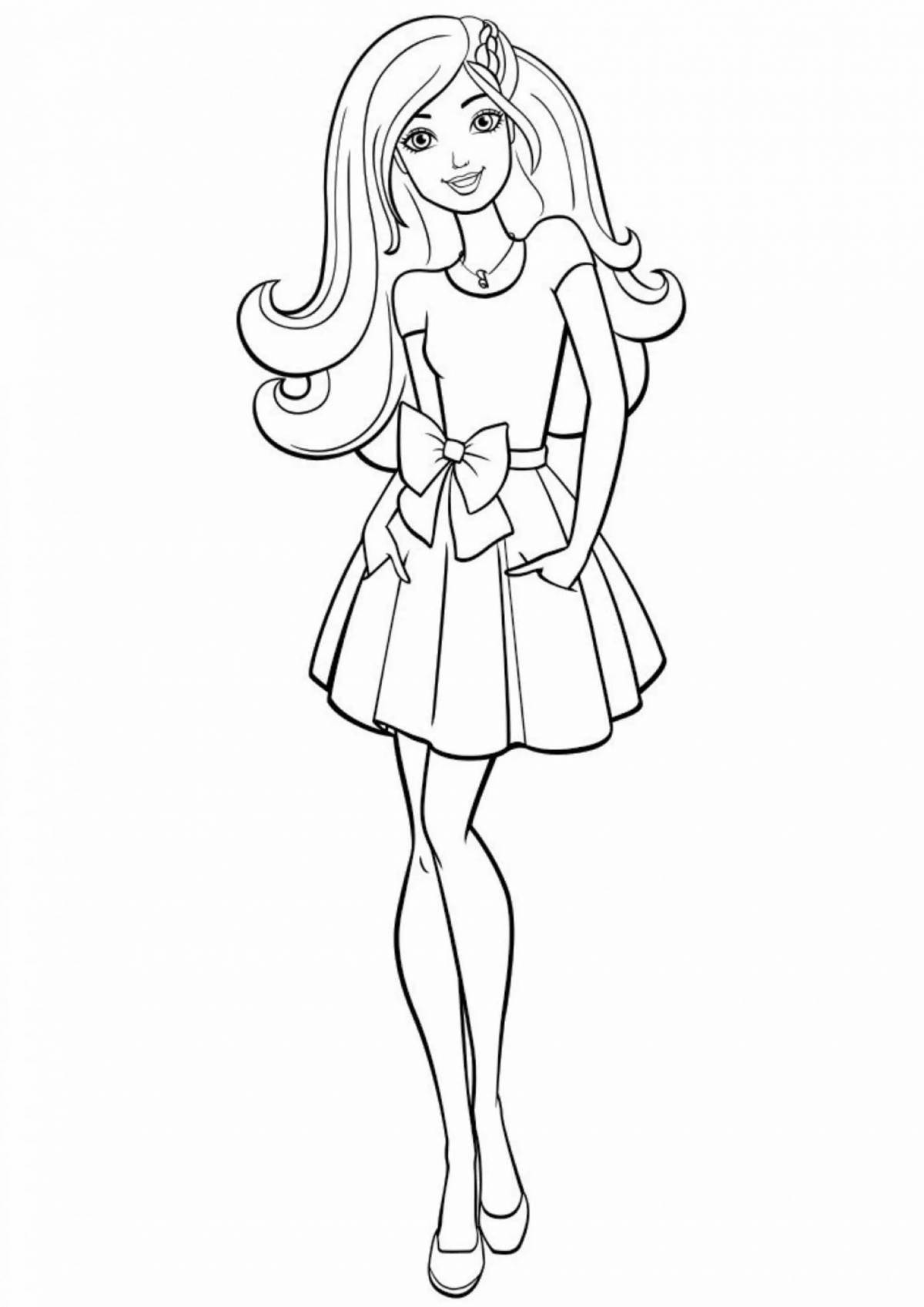 Amazing coloring pages of barbie dolls