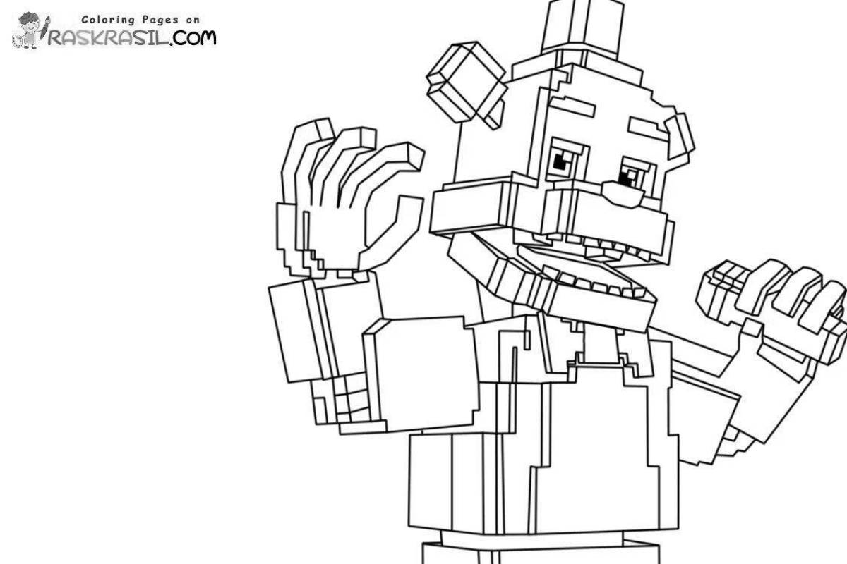 Amazing minecraft wither storm coloring page