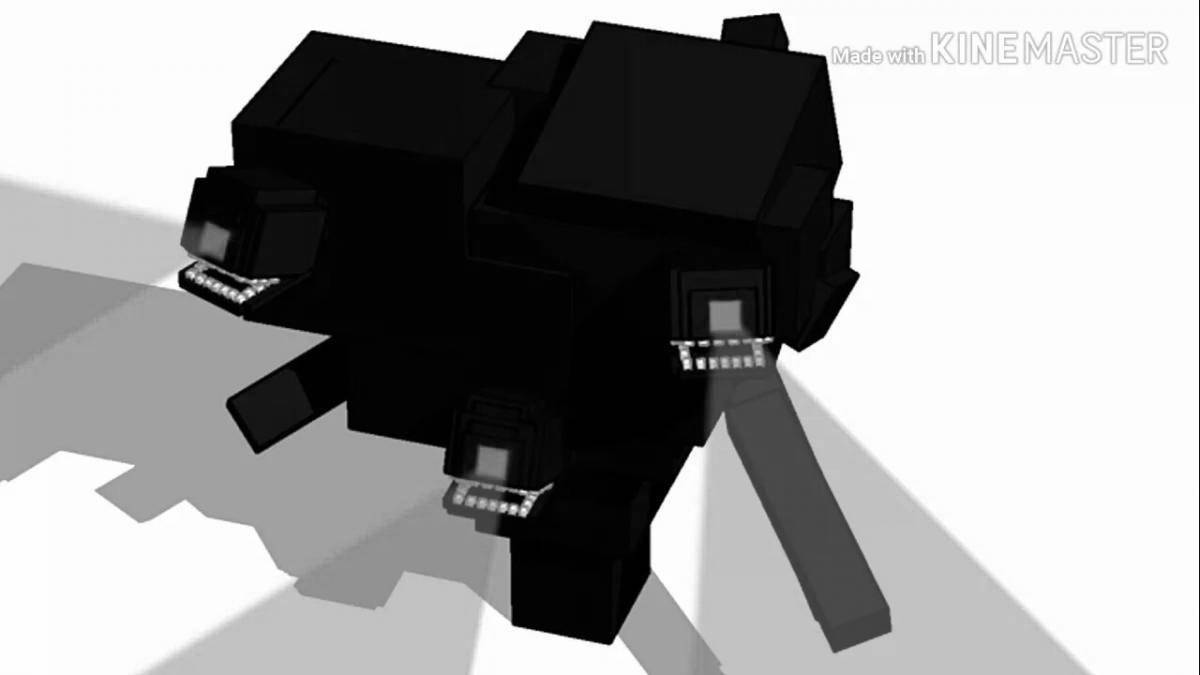 Cute minecraft wither storm coloring page
