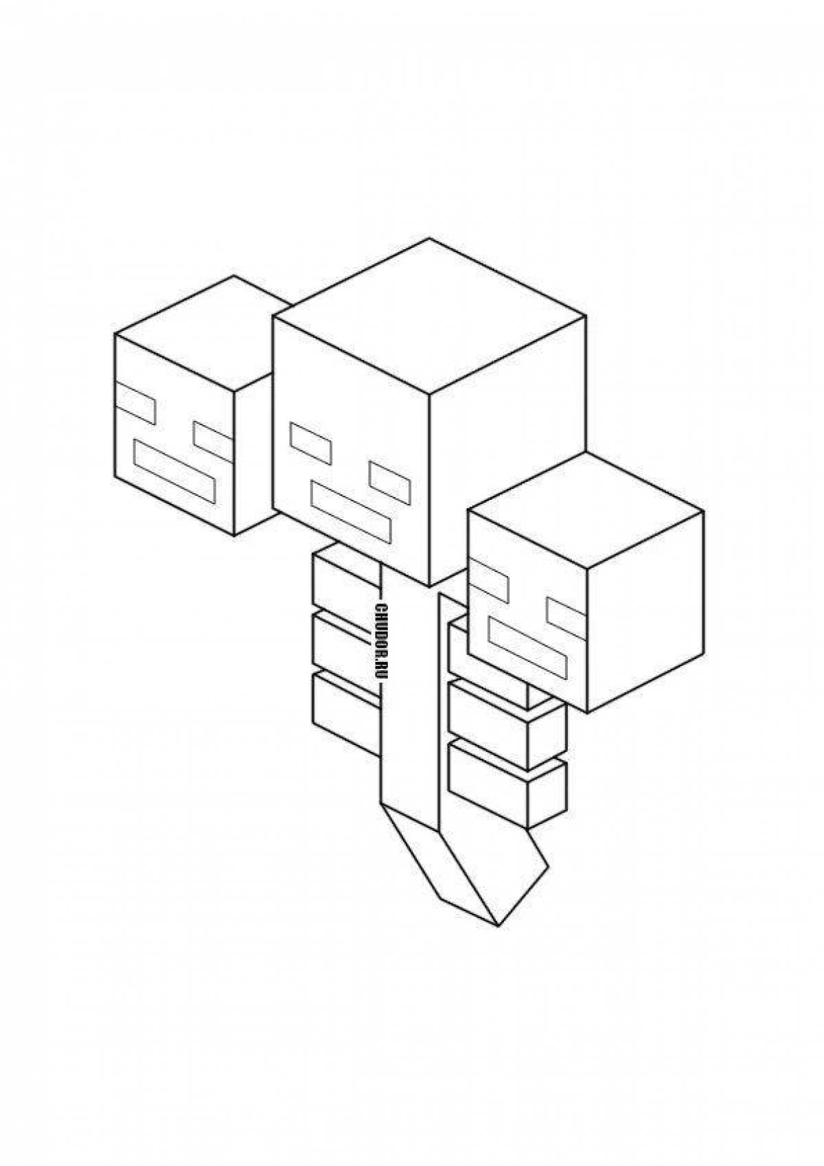 Intriguing coloring minecraft wither storm