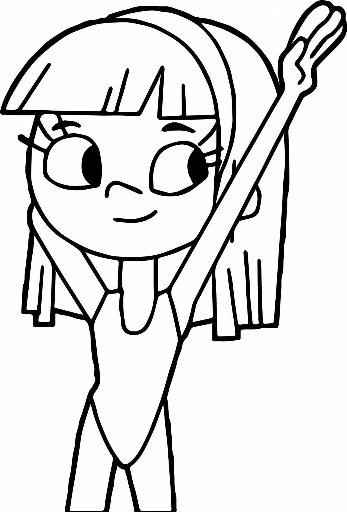 Roblox girl fairy coloring page