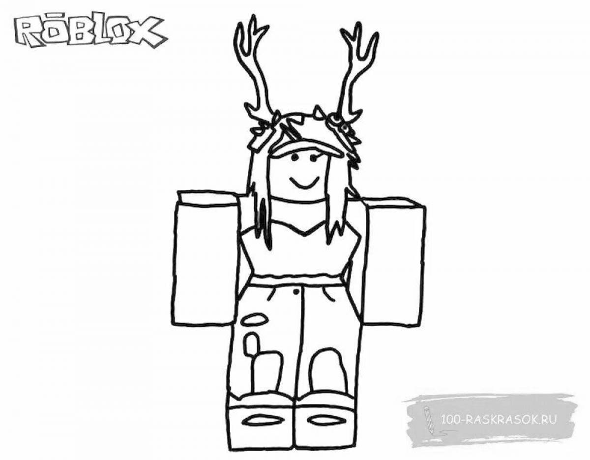 Инновационная страница раскраски roblox girl