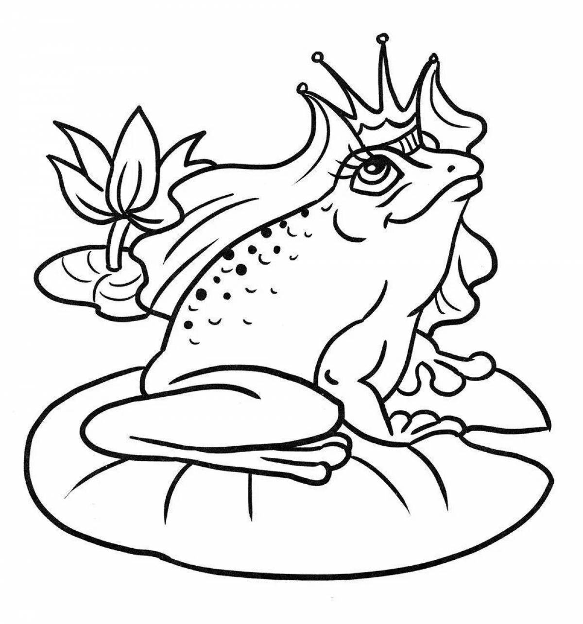 Великолепная раскраска принцесса лягушка сказка