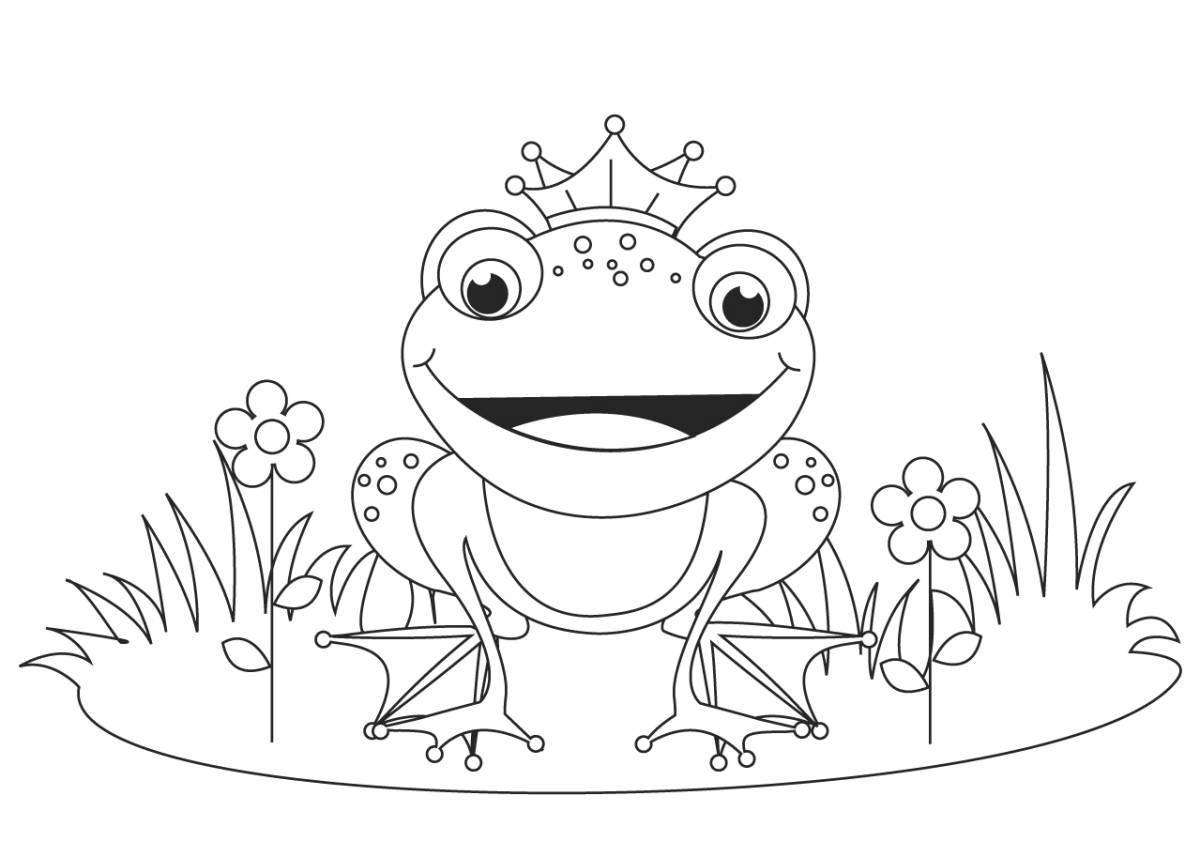 Live coloring princess frog fairy tale
