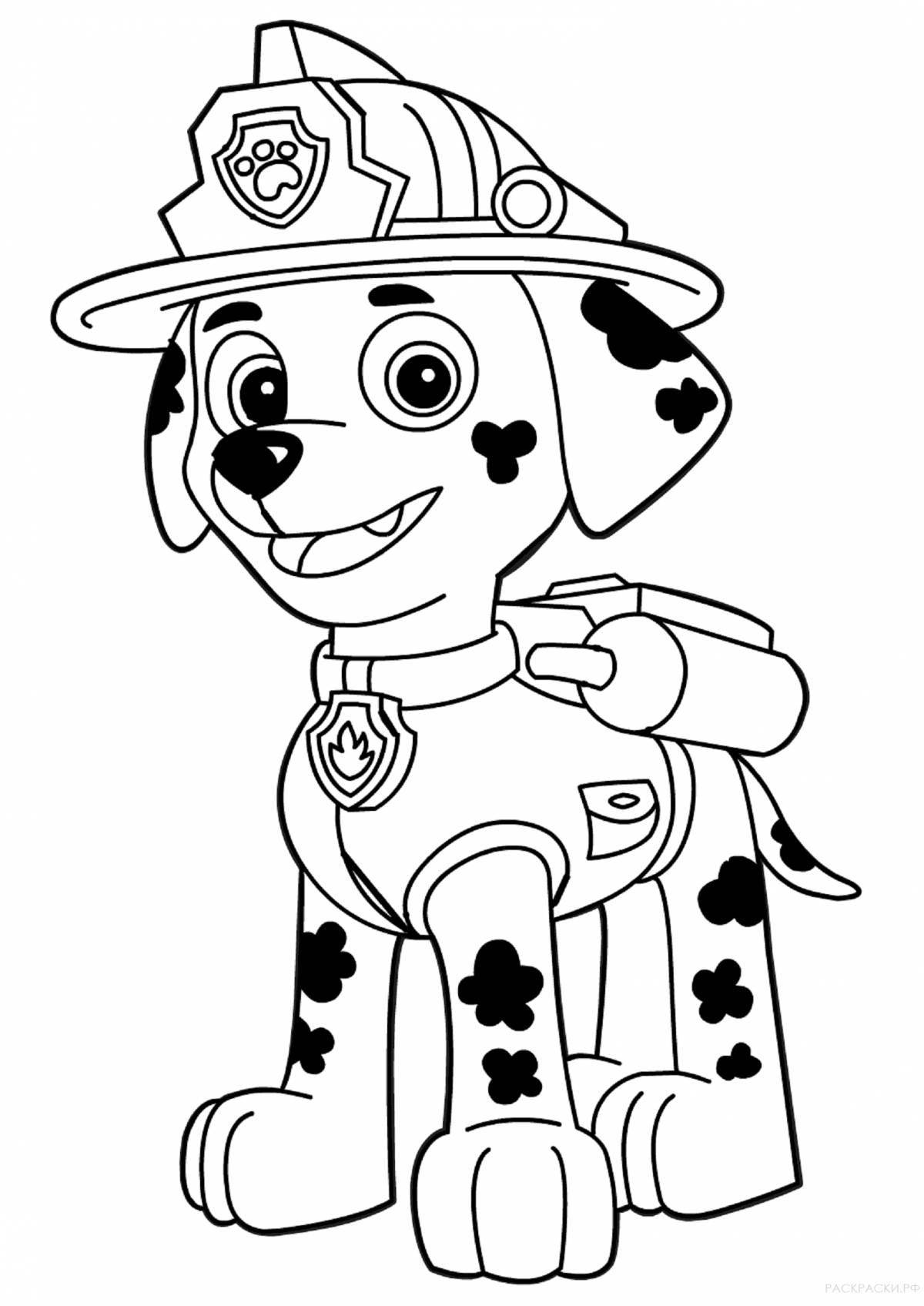 Spectacular coloring paw patrol print