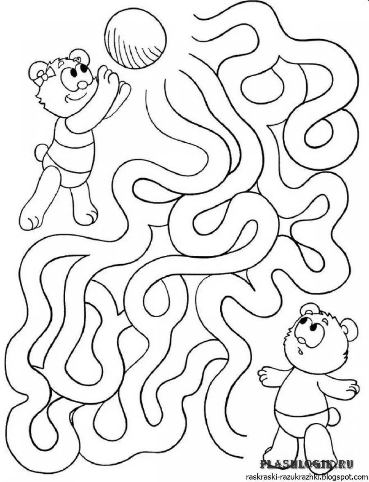 Educational coloring game for children 4-6 years old