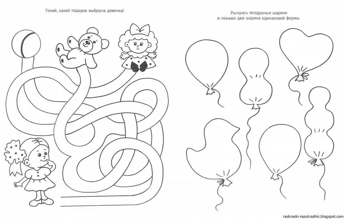 Inspirational coloring game for 4-6 year olds