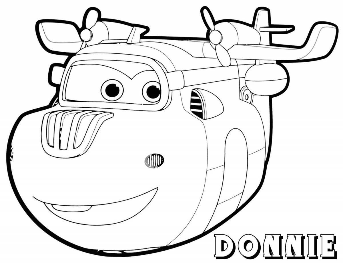 Dazzling super jet wings coloring page