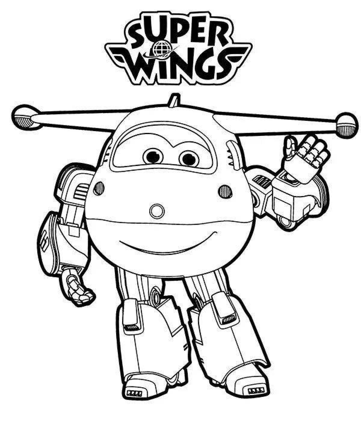 Раскраска элегантные супер реактивные крылья