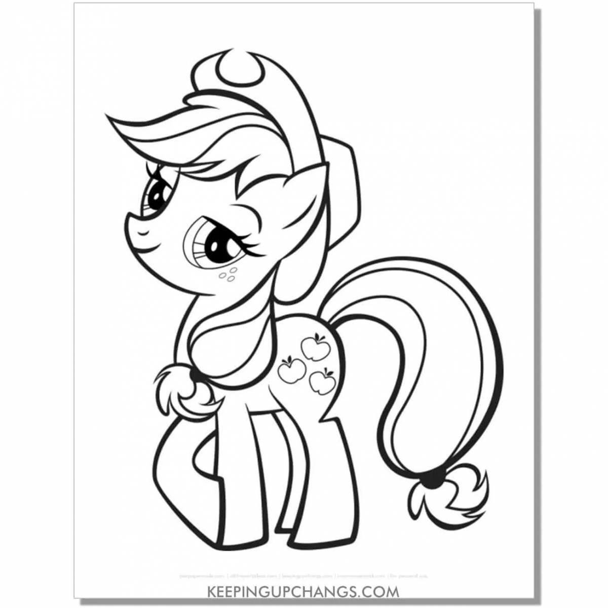 Creative pony coloring for 3-4 year olds