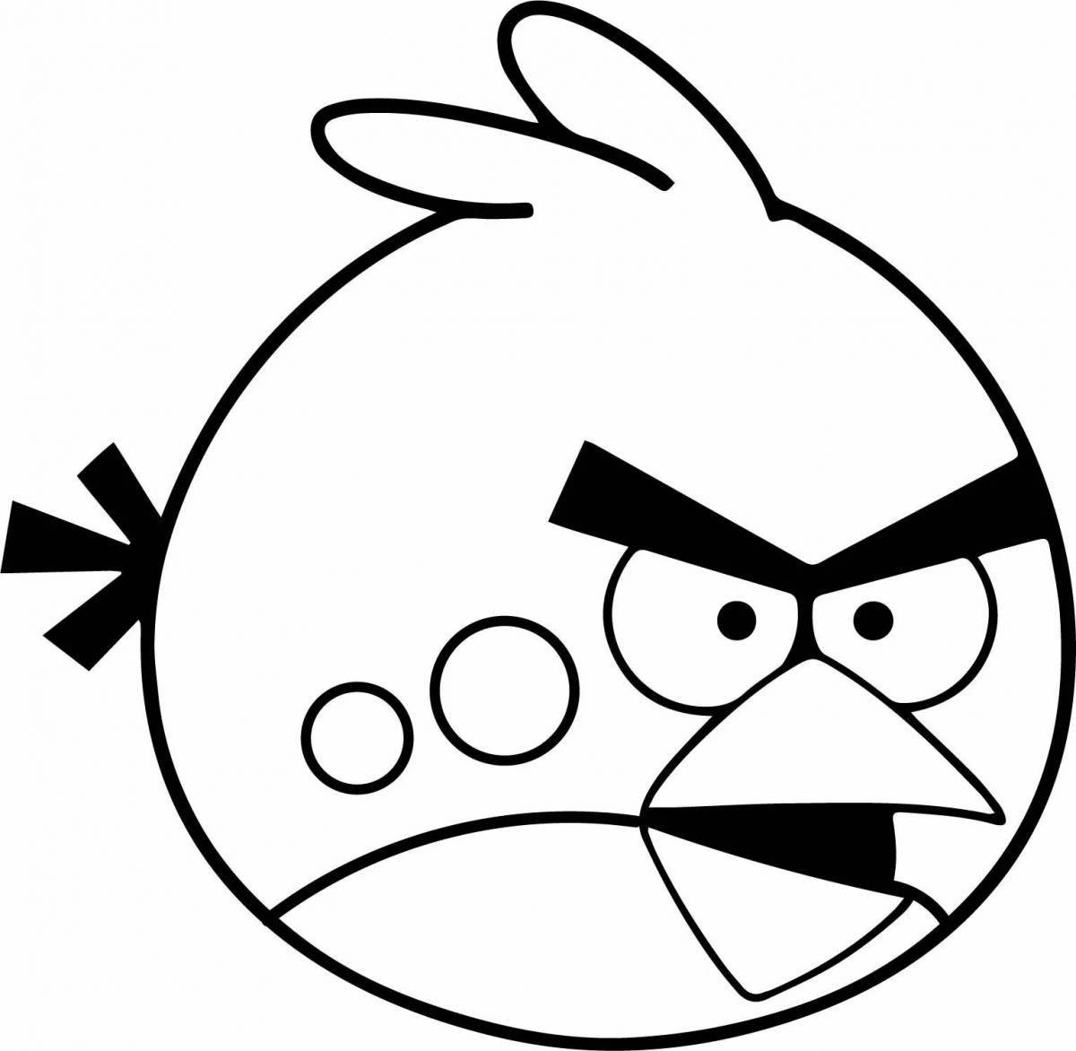 Amazing angry birds coloring page