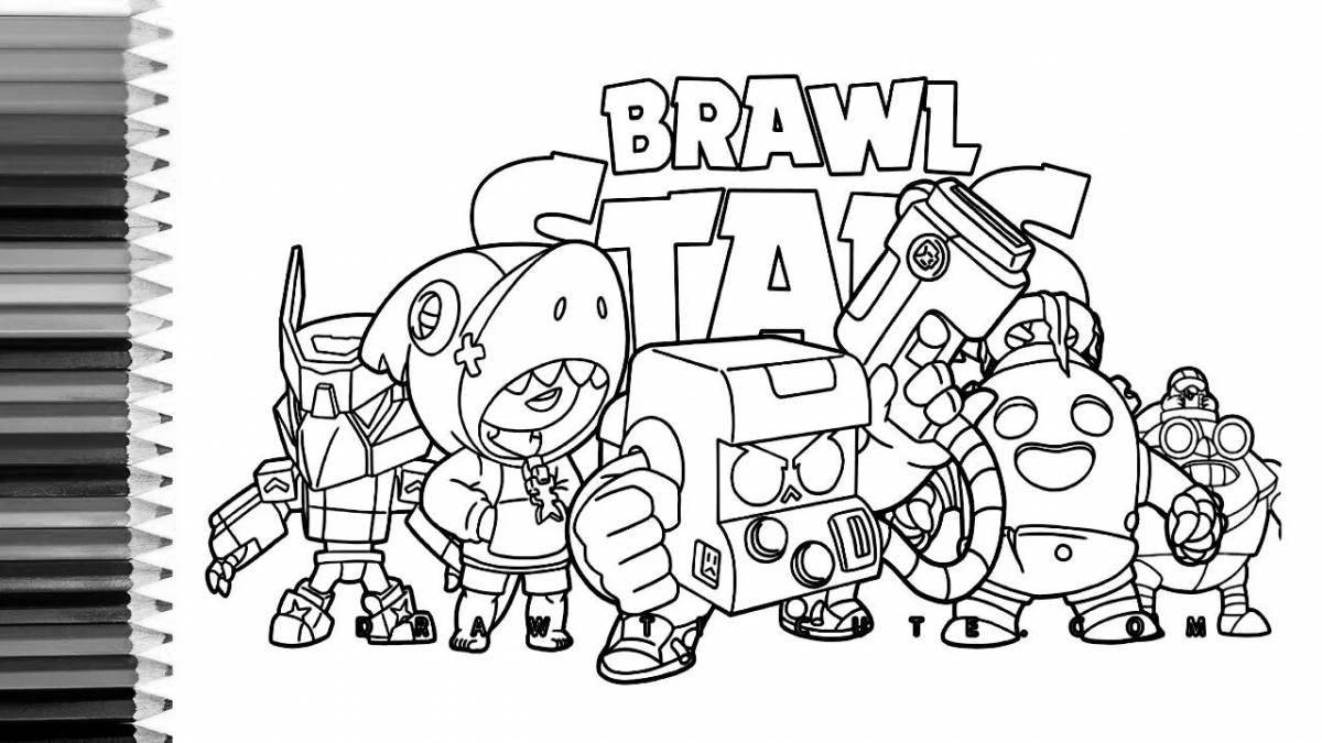 Glorious brawl stars coloring page