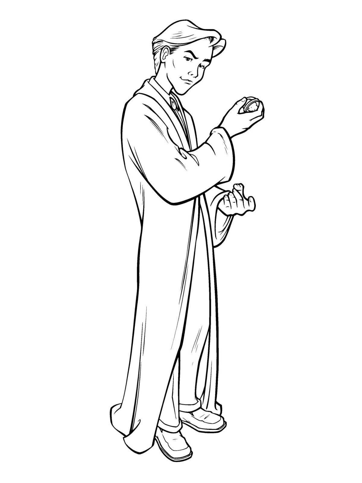 Charming harry potter draco malfoy coloring book