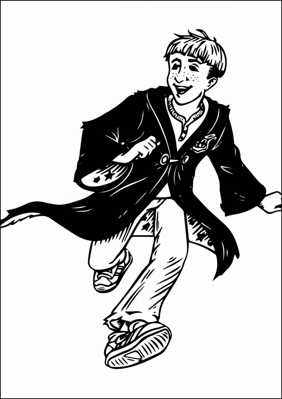Draco Malfoy mystical harry potter coloring book