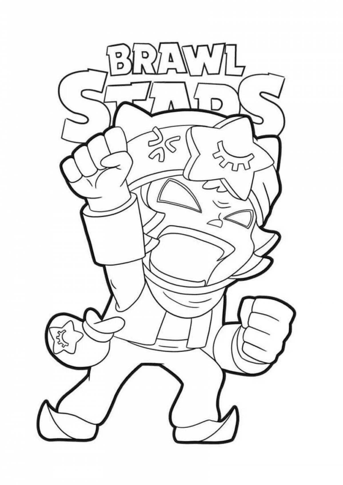 Sam from brawl stars exciting coloring book