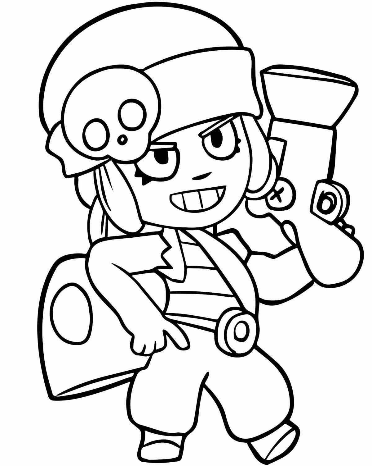 Sam's adorable coloring book from brawl stars