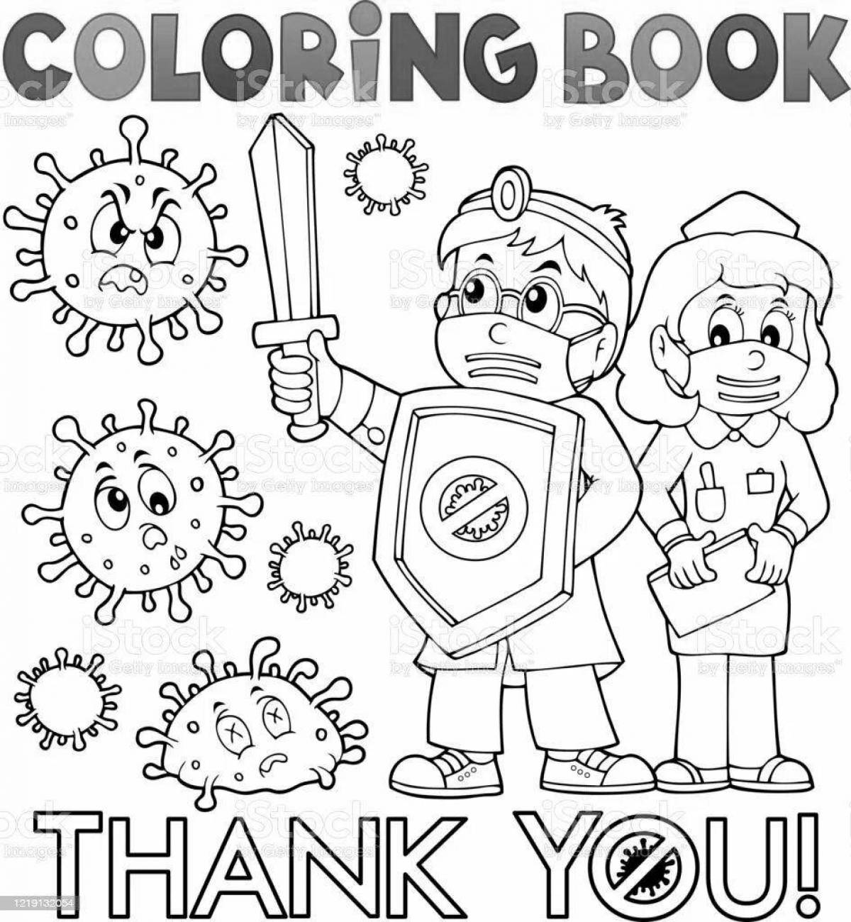 Fun thank you coloring book for kids
