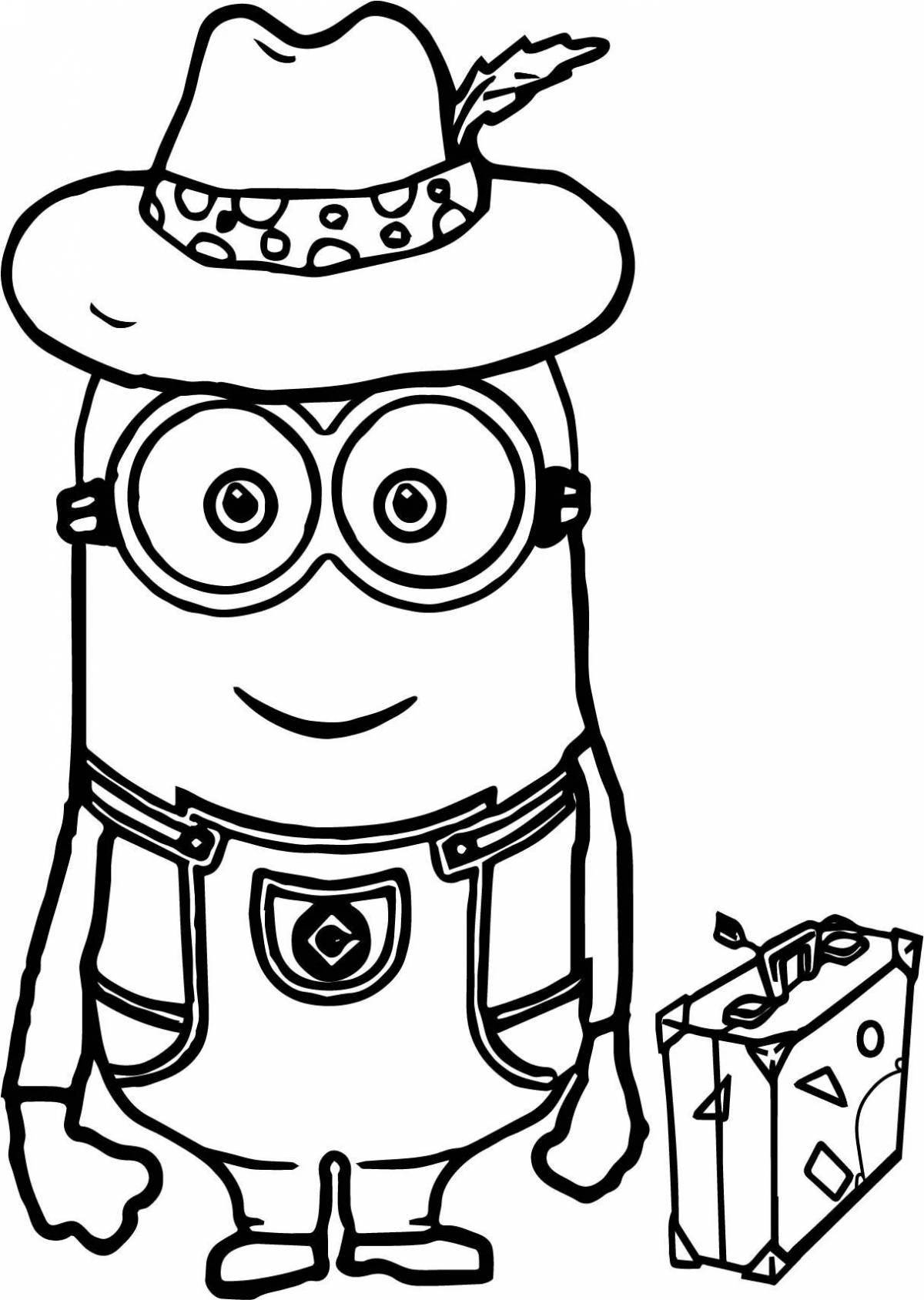 Impressive minion coloring book for kids