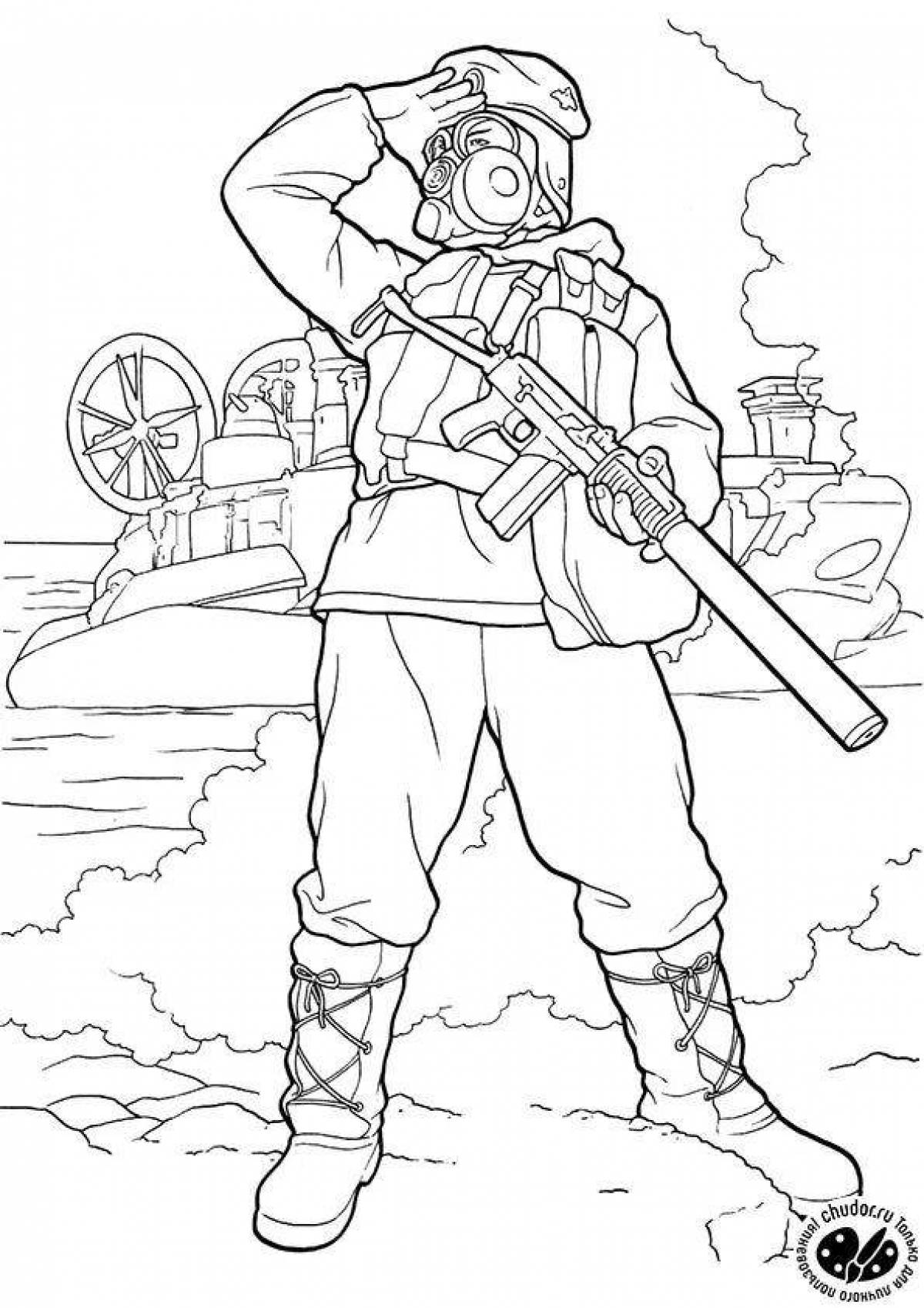 Jolly dad February 23 coloring pages