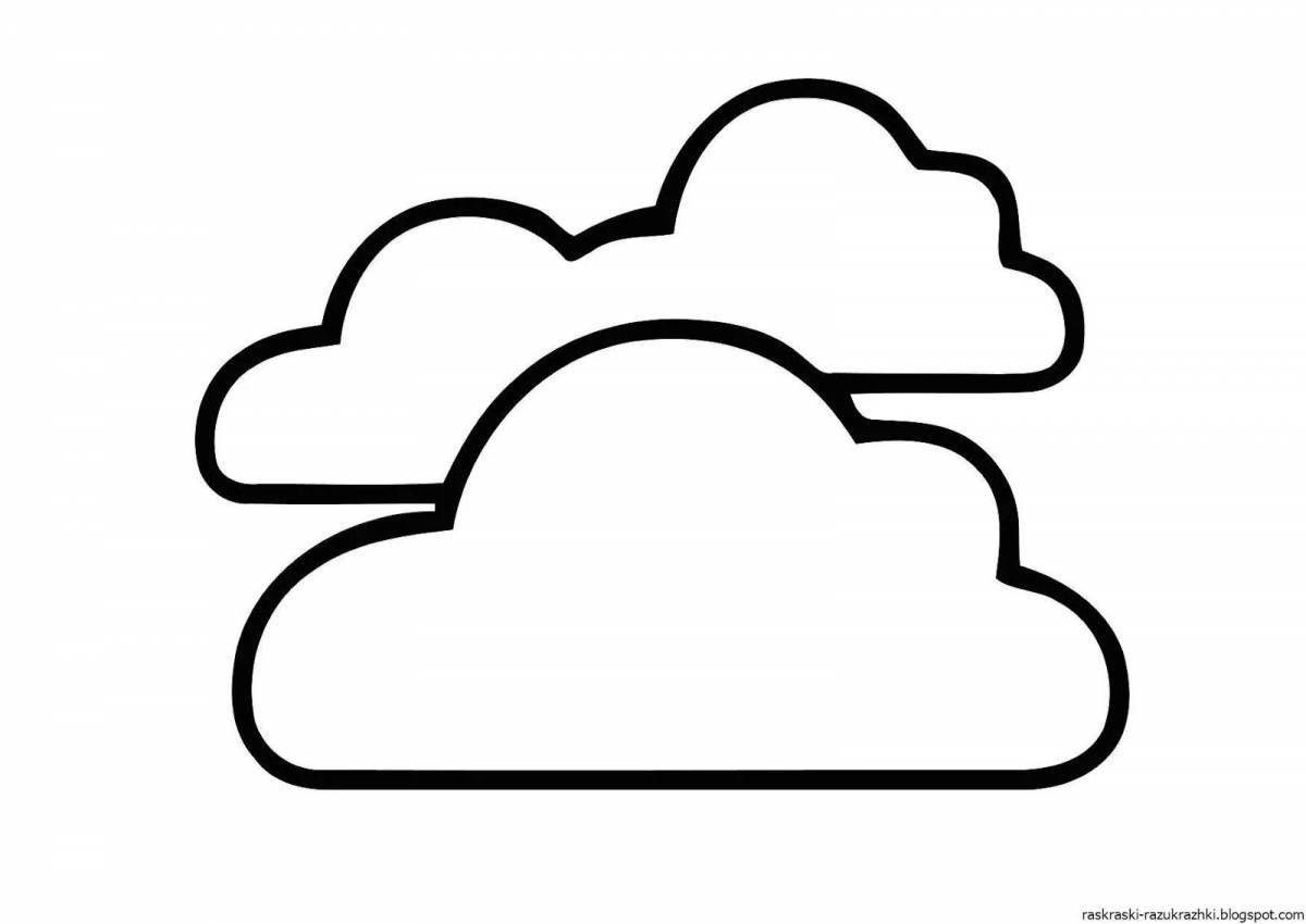 Playful cloud coloring for kids