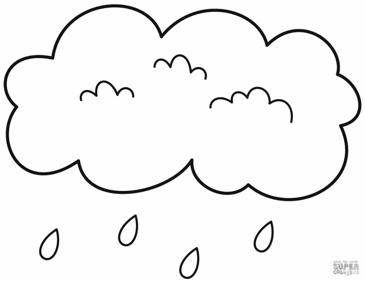 Sunny cloud coloring book for kids