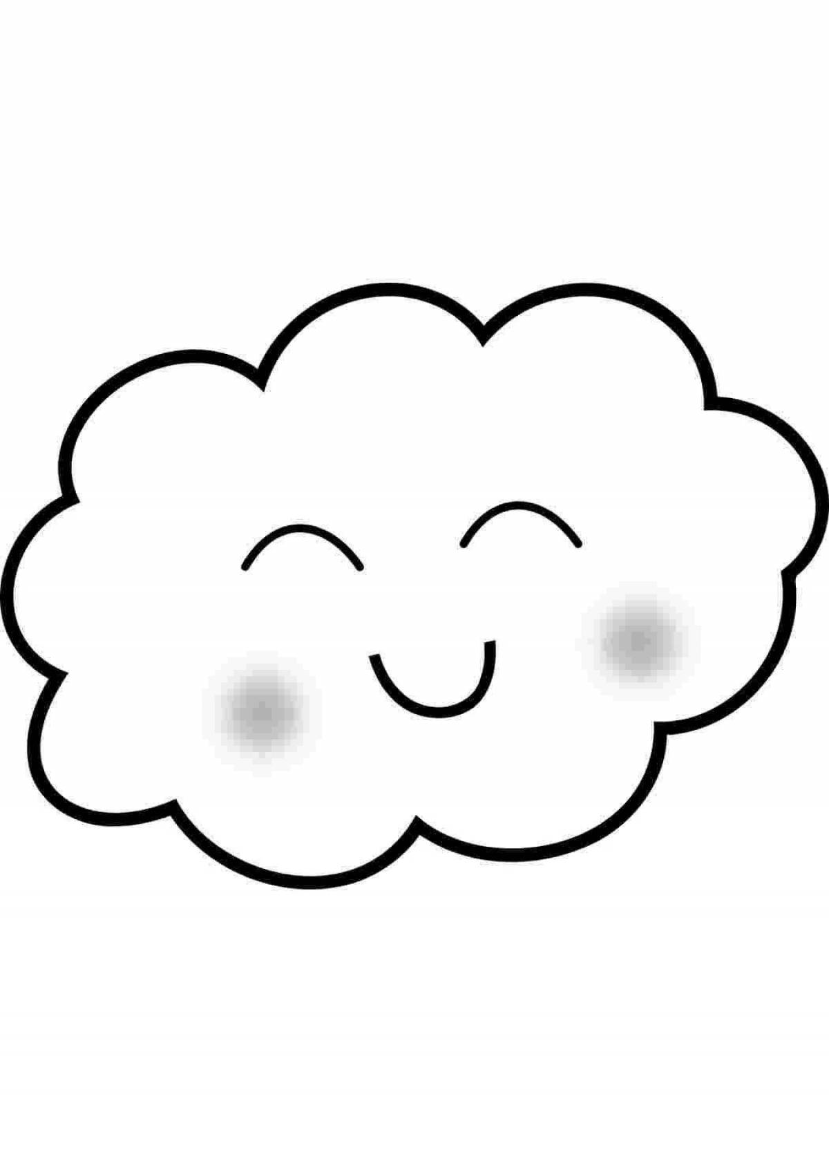 Fun cloud coloring for kids