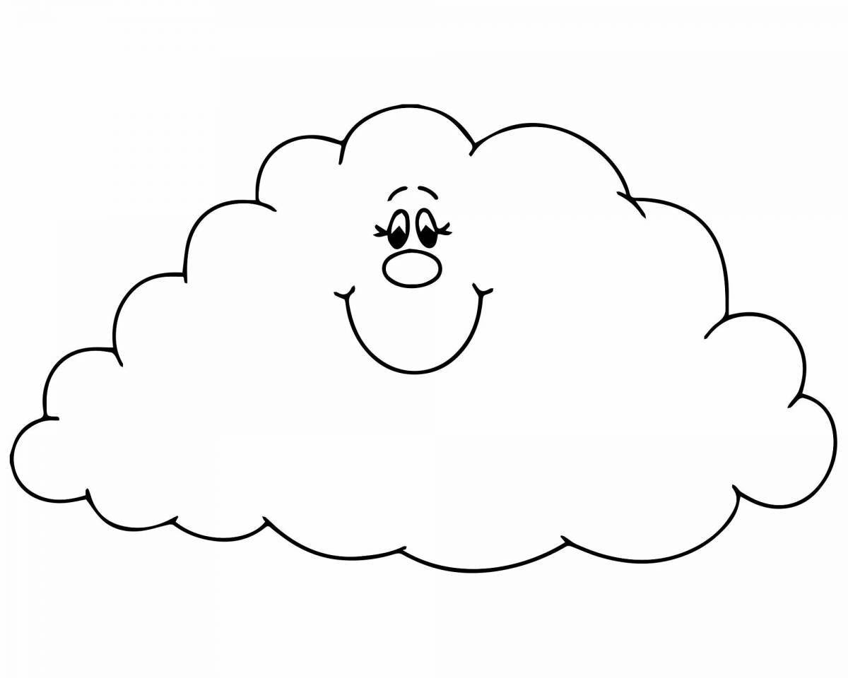 Vibrant cloud coloring for kids