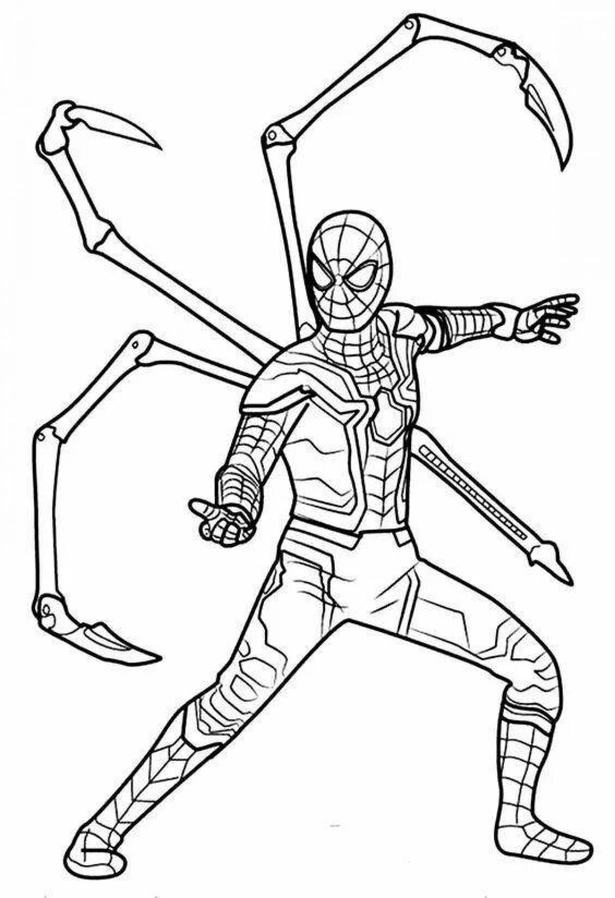 Раскраска «Человек-паук», 16 стр., А4, Человек-паук