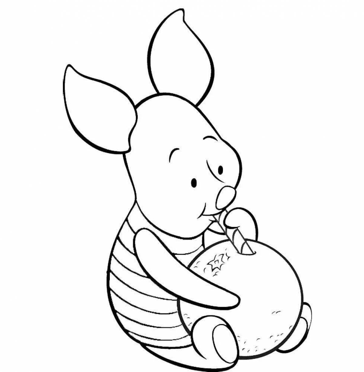 Fabulous coloring Piglet from Winnie the Pooh