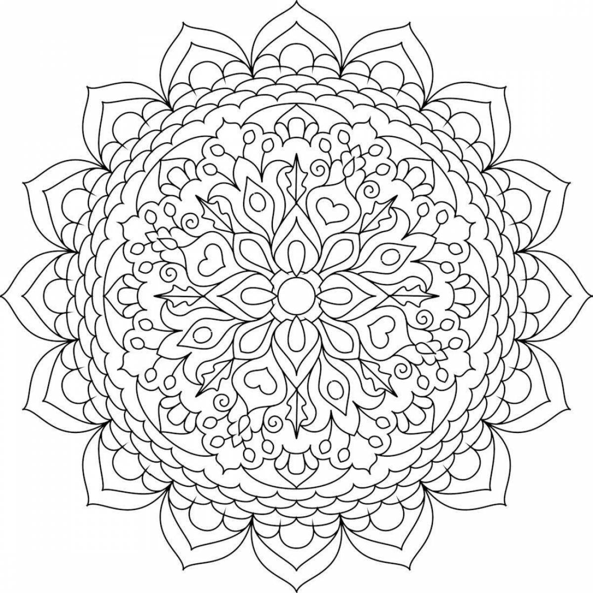 Harmonious coloring video meditative mandala antistress