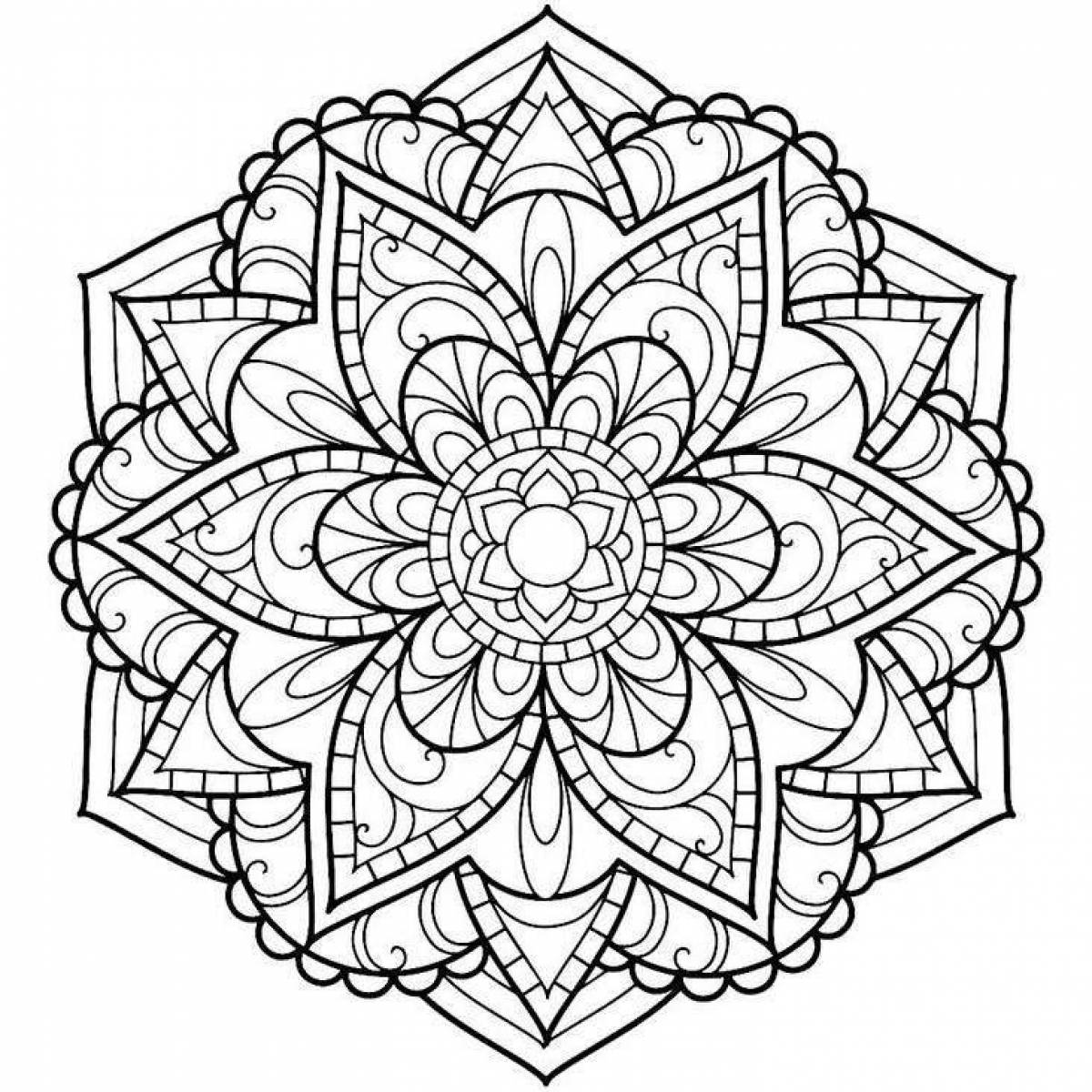 Splendid coloring page video meditative mandala antistress