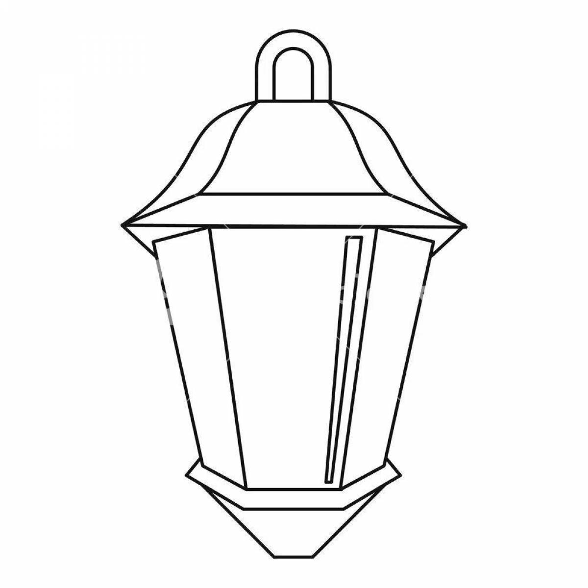 Glittering lantern coloring book for kids