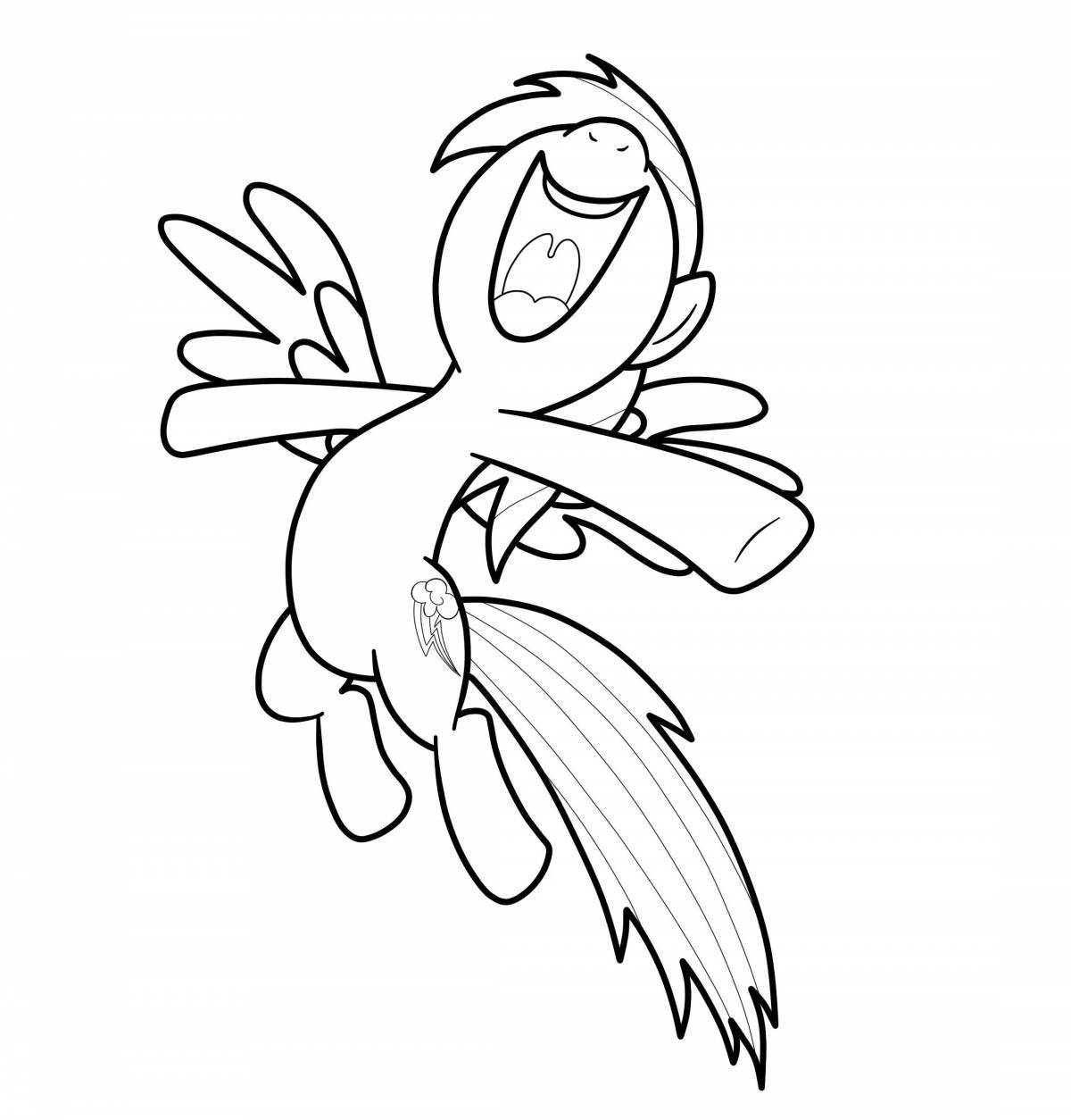My little pony rainbow dash coloring page