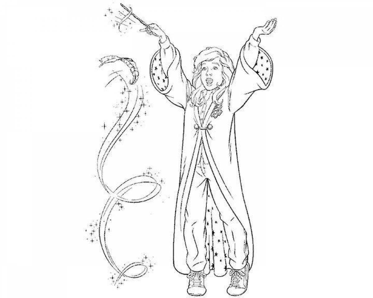 Charming coloring page magic page