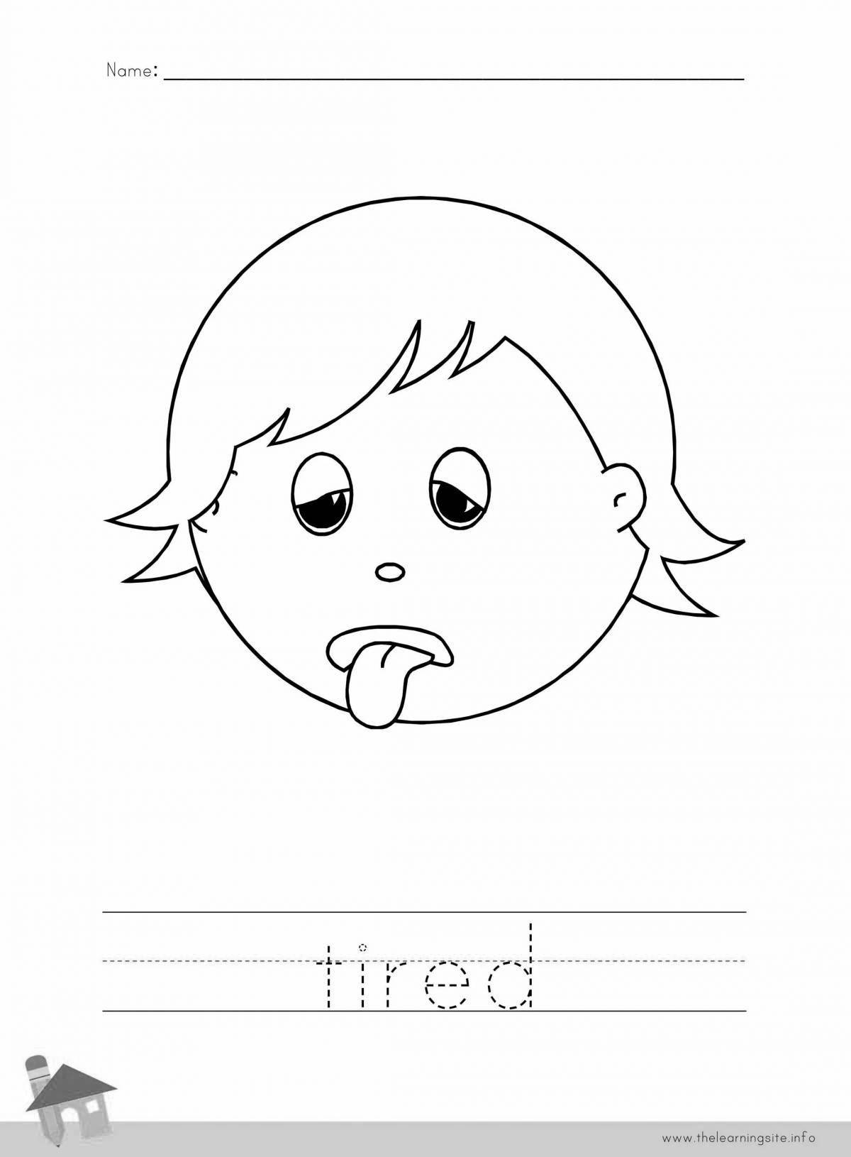 Loving emotion coloring pages for kids