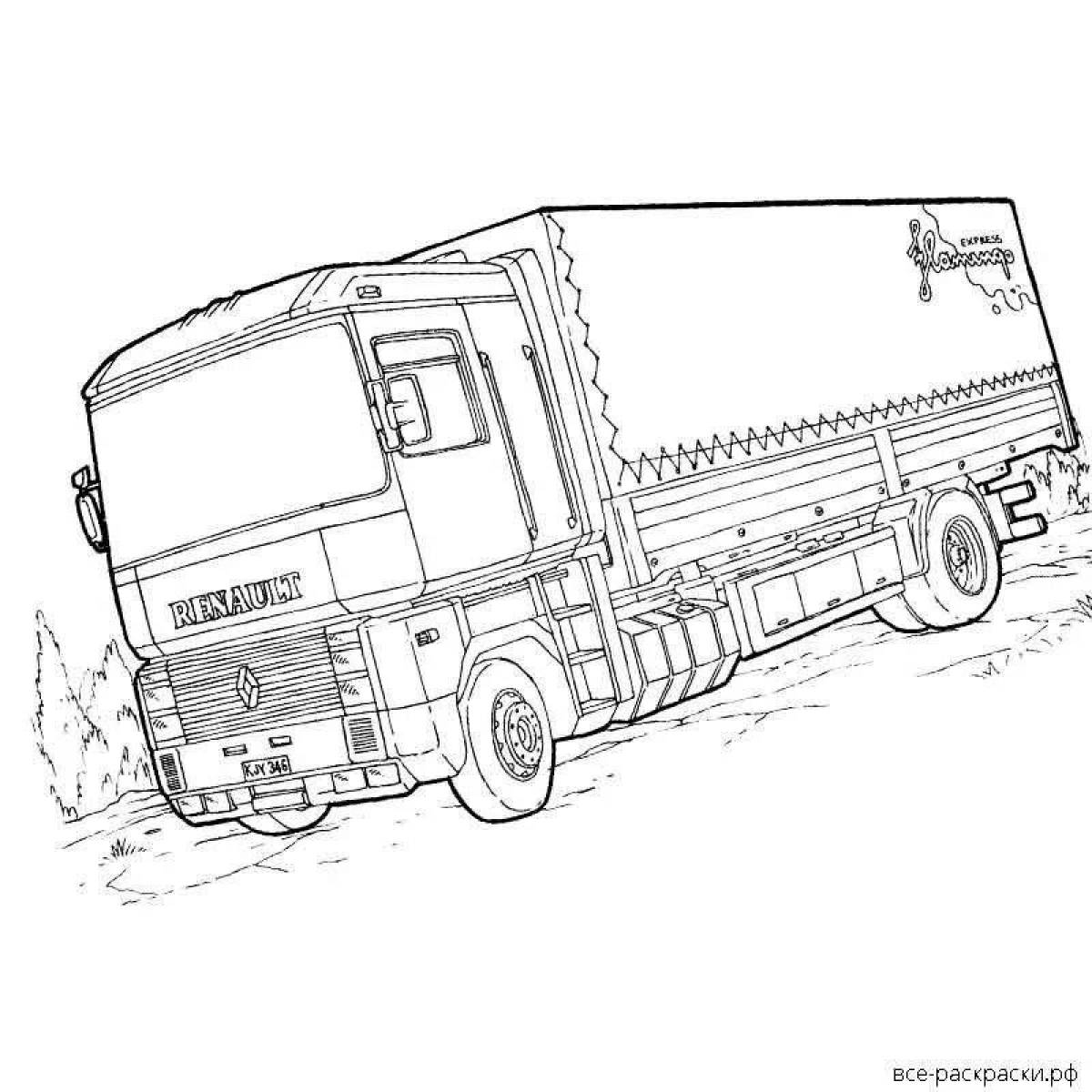 Coloring funny truckers