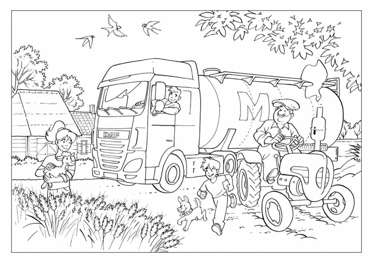 Раскраска «веселые дальнобойщики»
