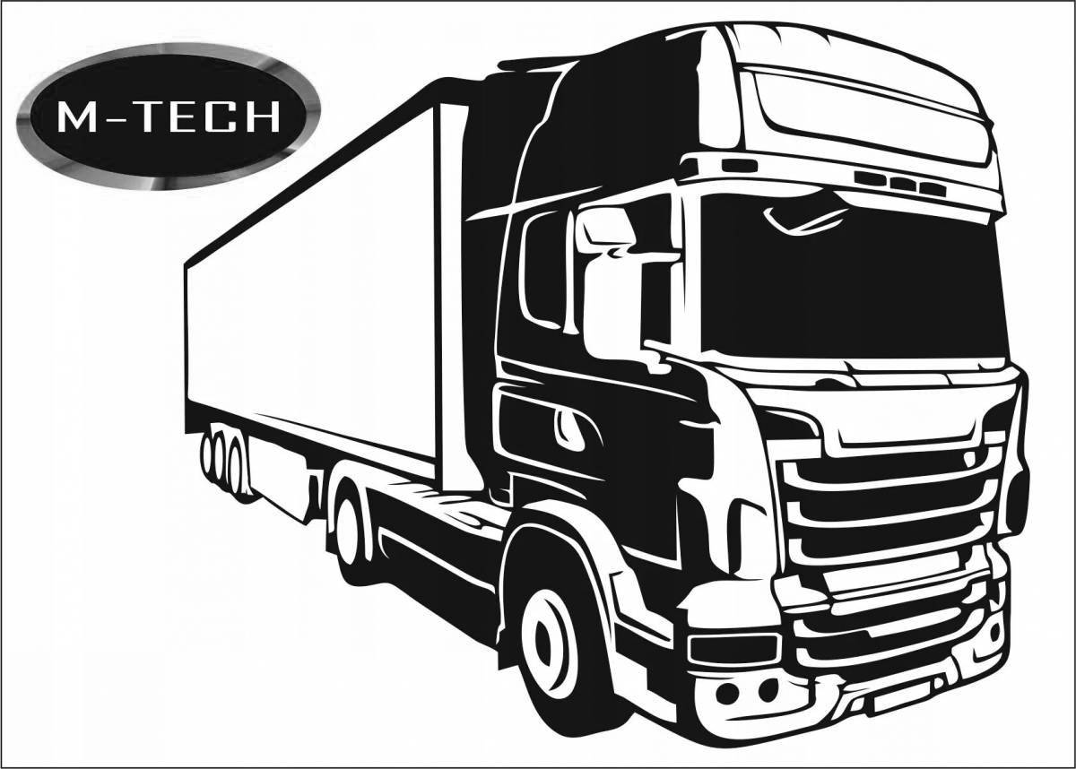 Раскраска интригующие дальнобойщики