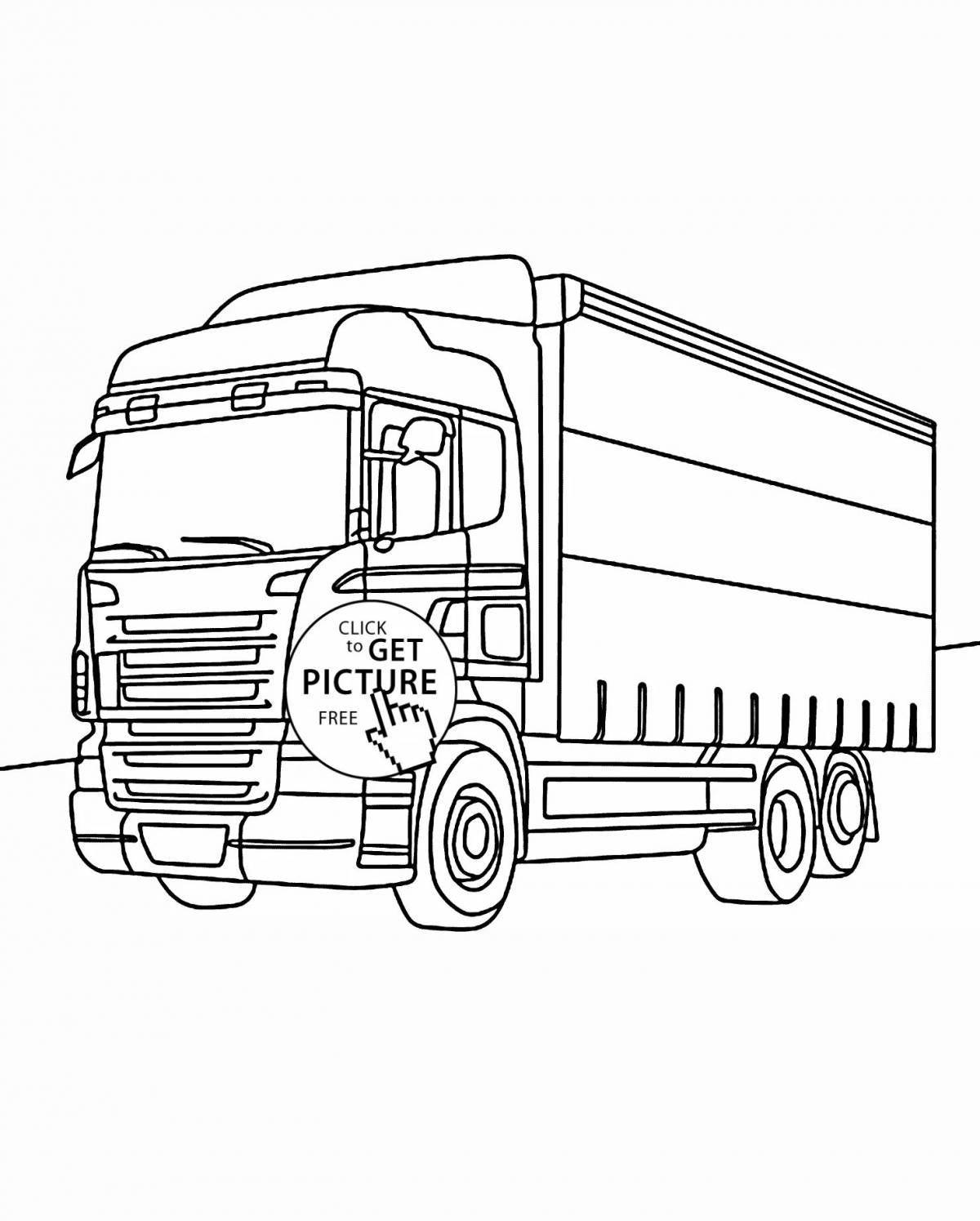 Coloring page incredible truckers