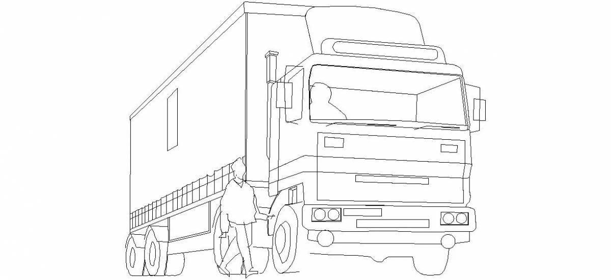 Coloring page amazing truckers