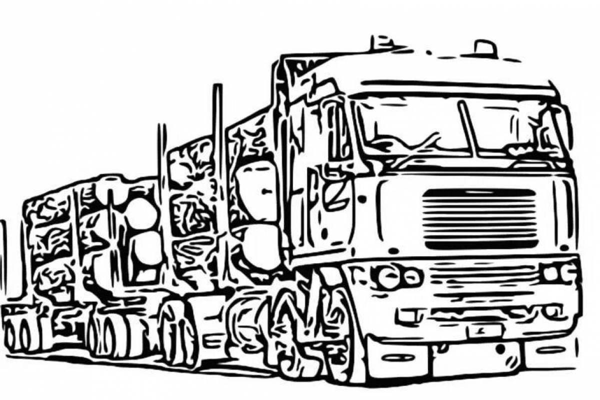 Great truckers coloring book