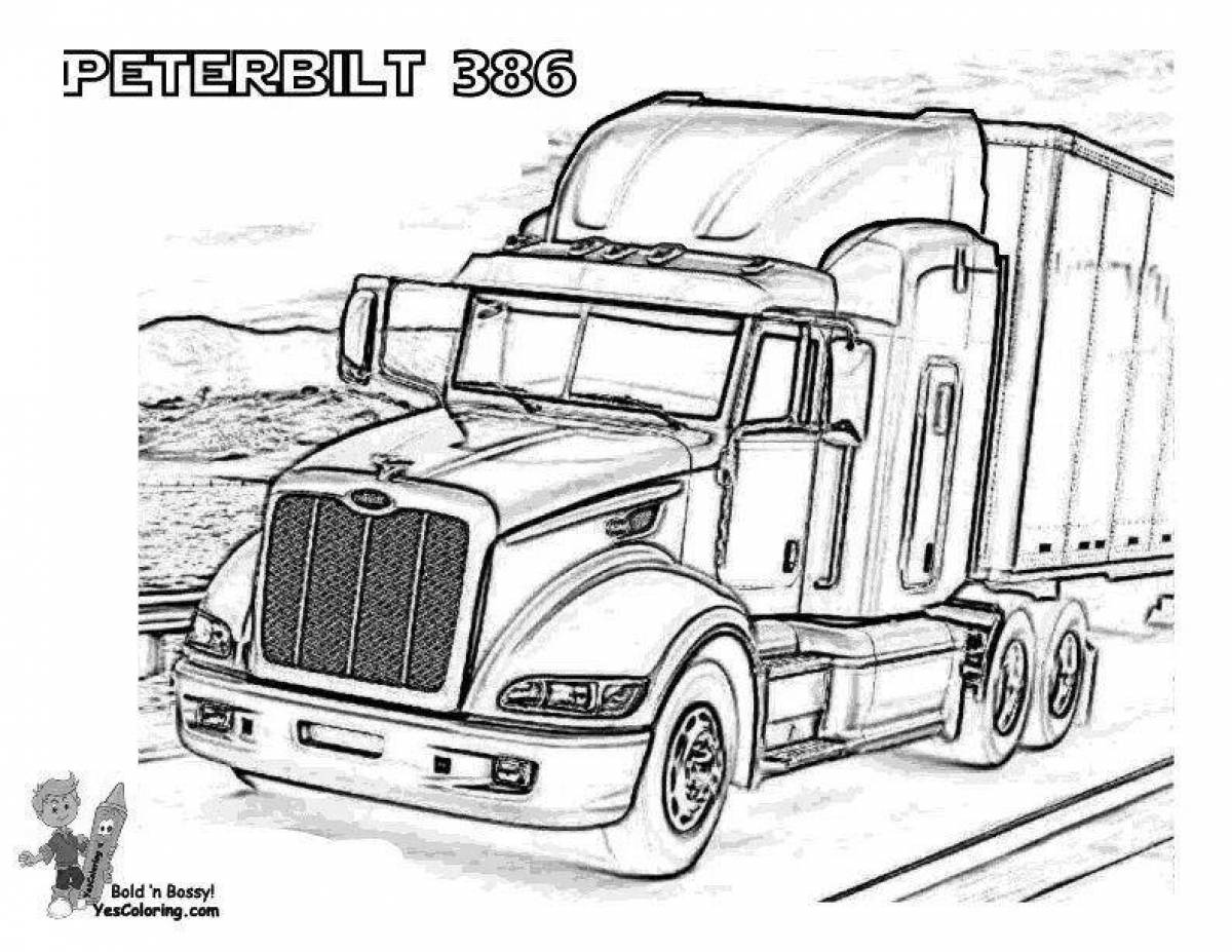 Glorious truckers coloring page