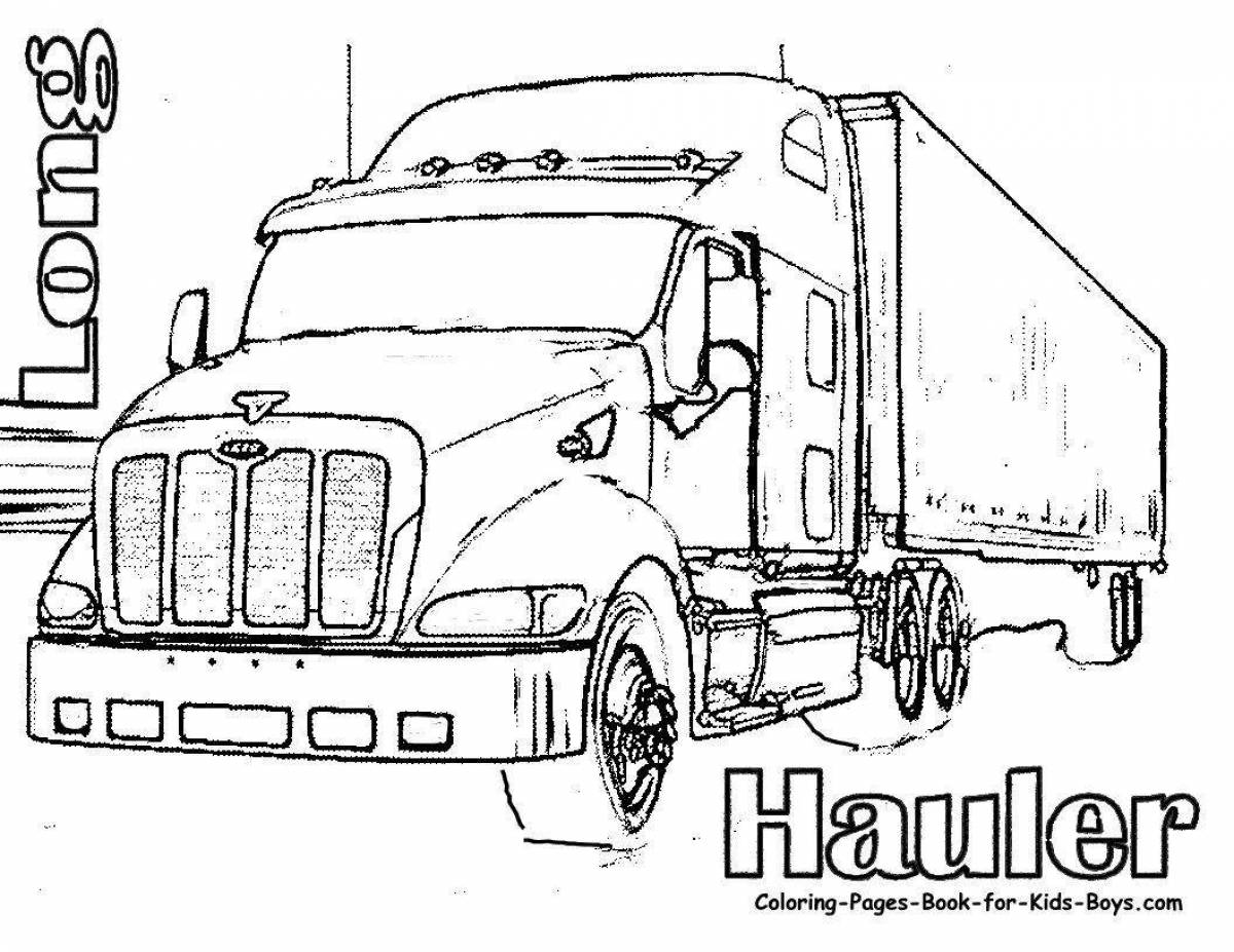 Coloring page elegant truckers