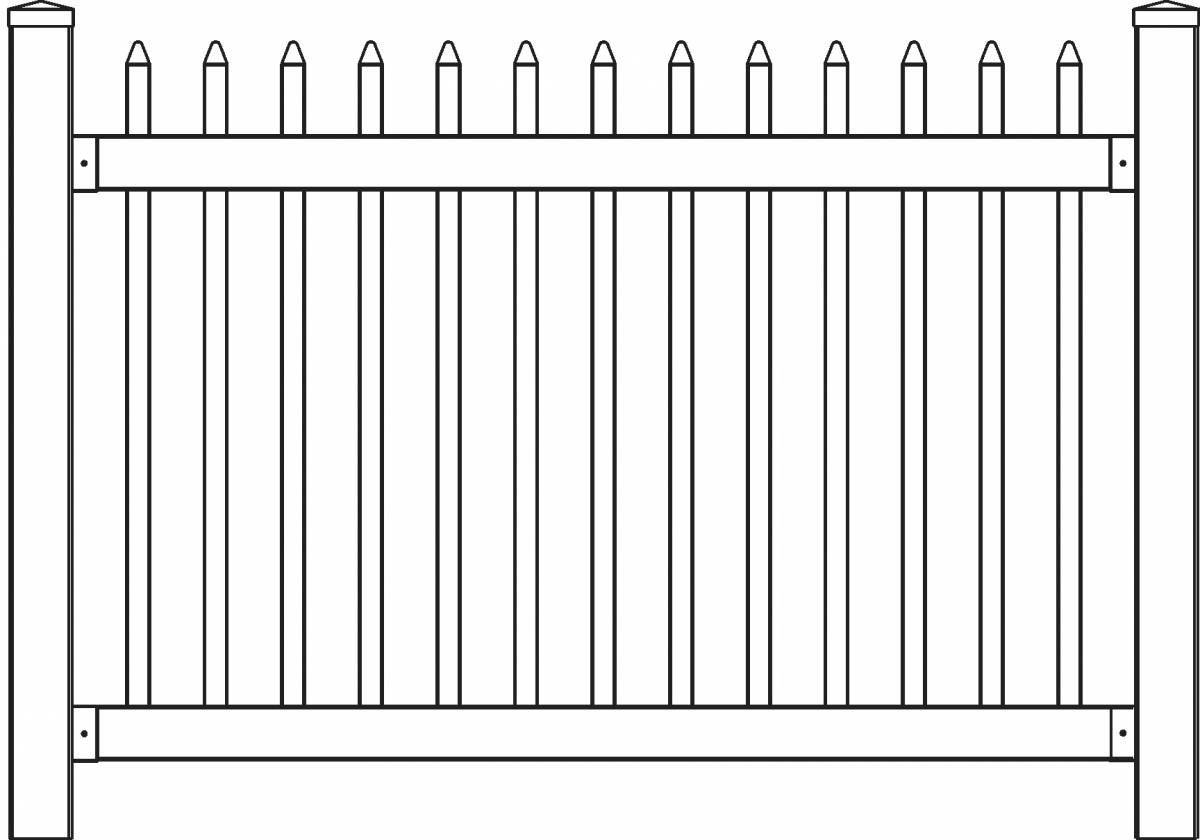 Adorable Fence Coloring Page for Toddlers