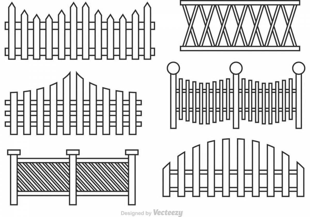 Joous fence coloring book for kids