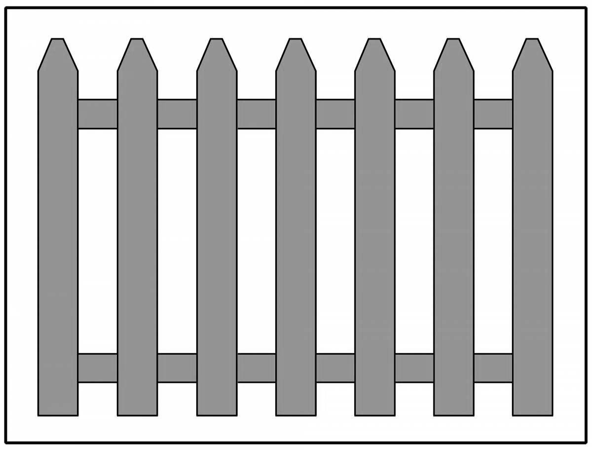 Outstanding junior fence coloring page
