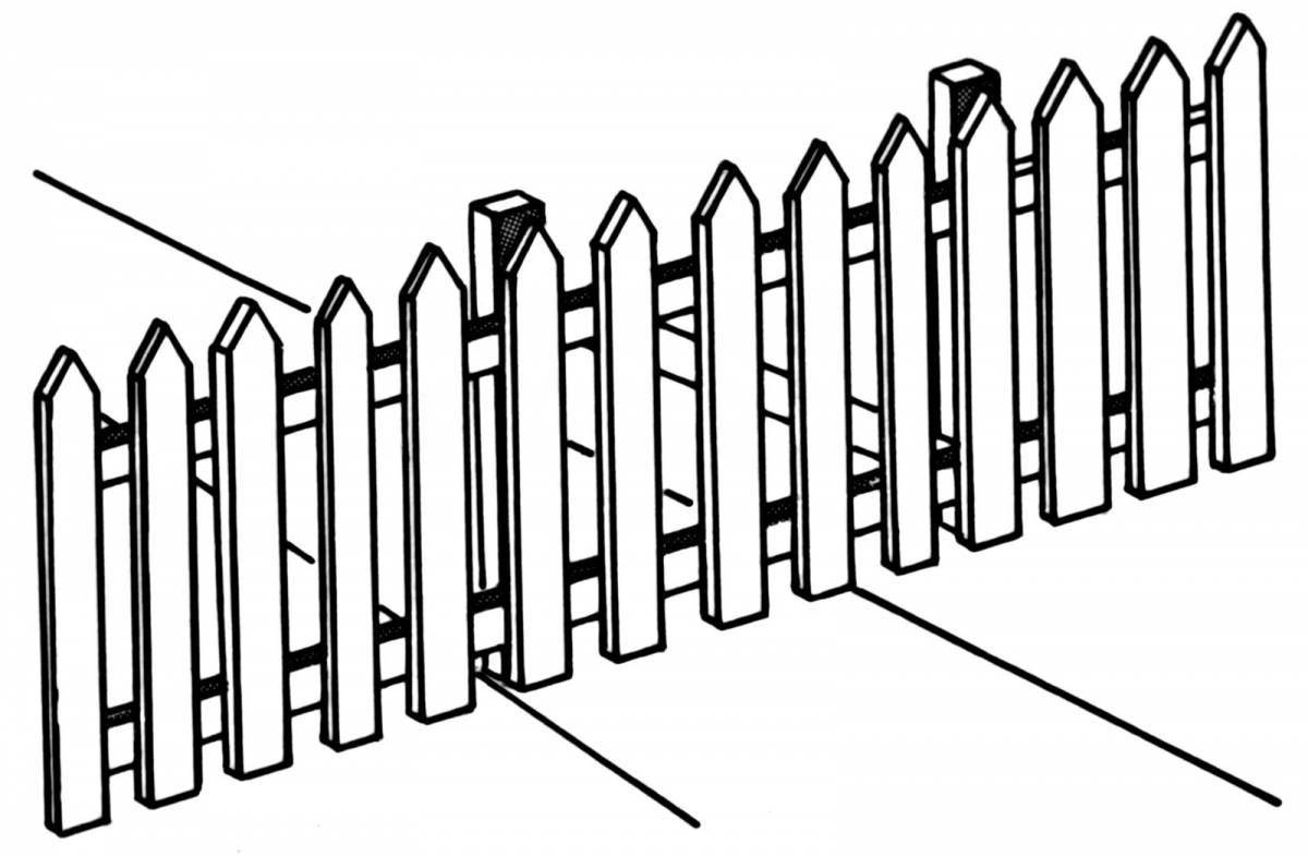 Fun coloring of the fence for the little ones